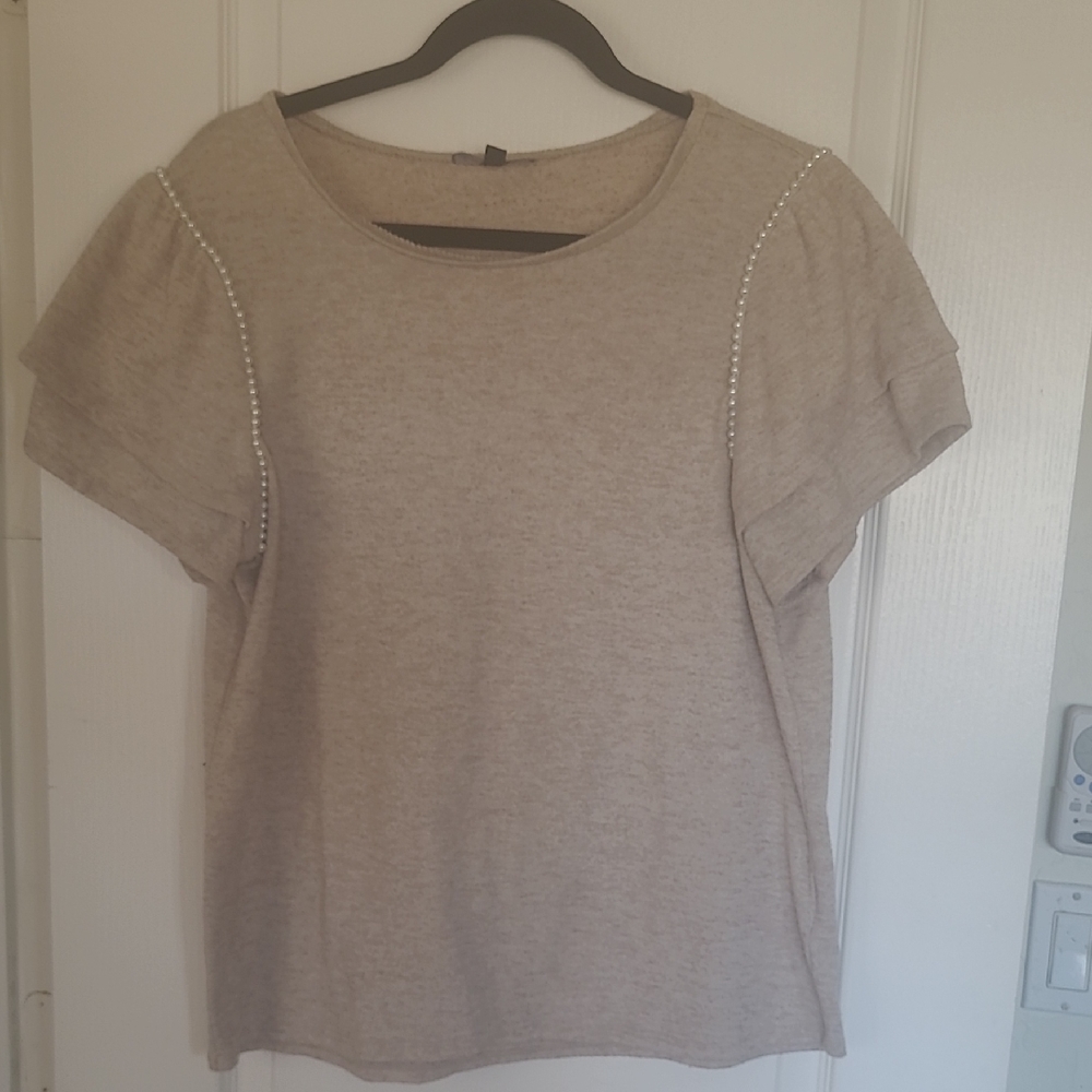 Elegant Beige Women's Top